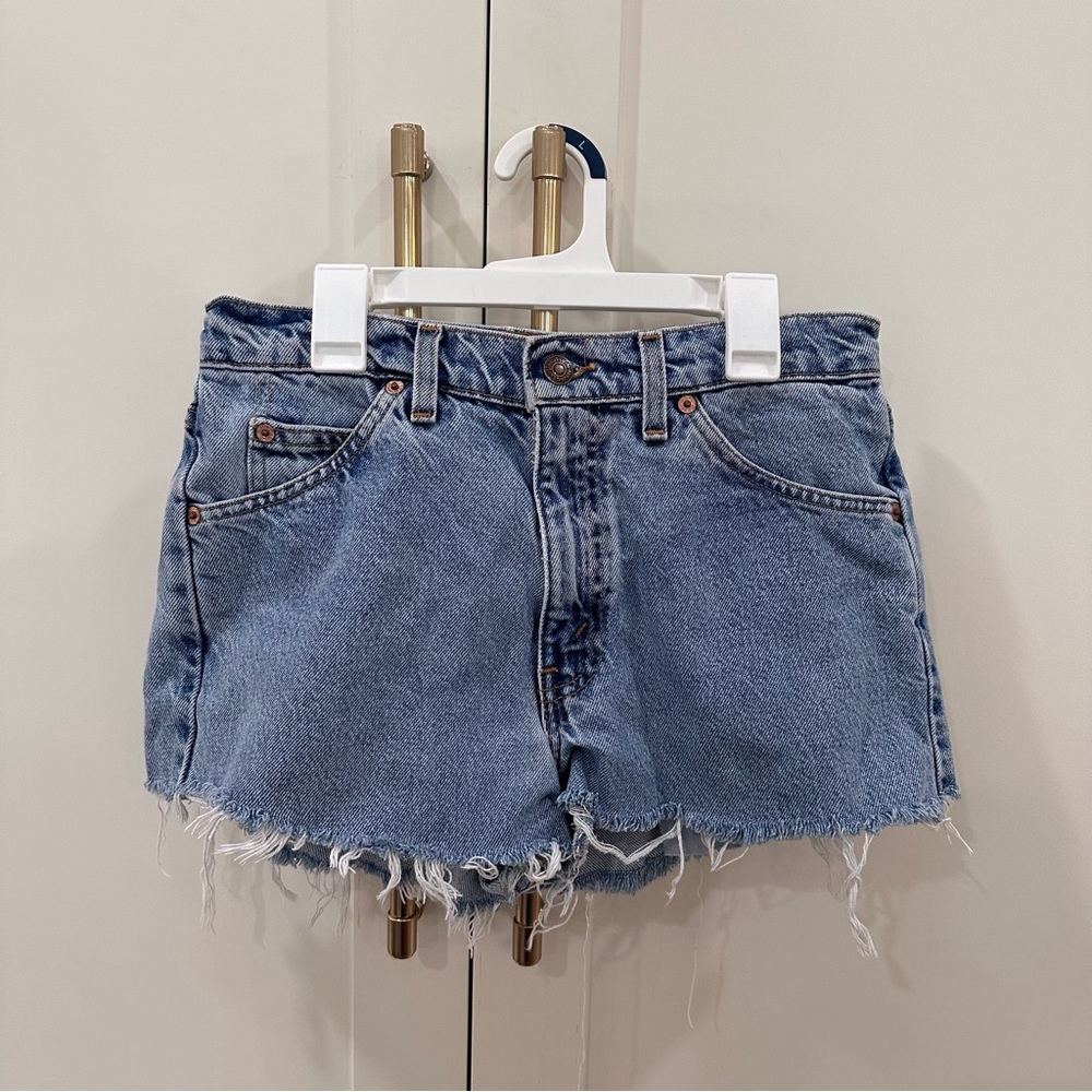 Vintage Levi's 550 Denim Cut Off Distressed Shorts Red Tab Jean Shorts